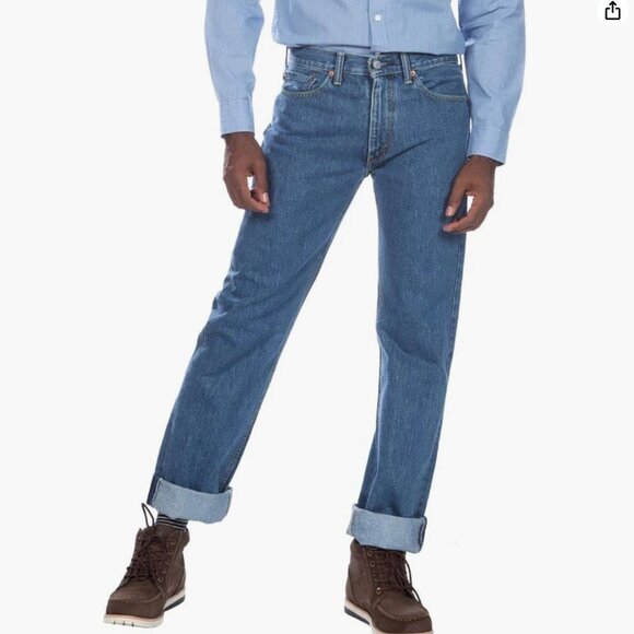 Levi's Men's 505 Regular Fit Jeans - Medium Stonewash, 29W x 32L - WORN ONCE - Picture 1 of 9